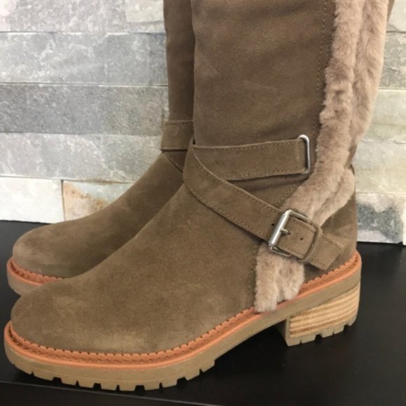 Sam Edelman Jailyn Faux Fur-Lined Suede Boots - Picture 4 of 11